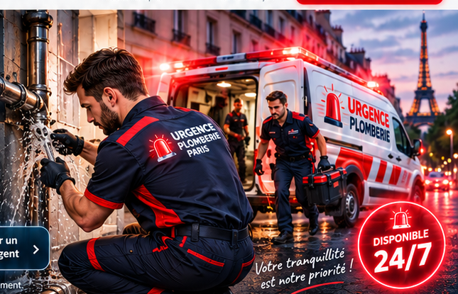 Plombier d'urgence à Paris